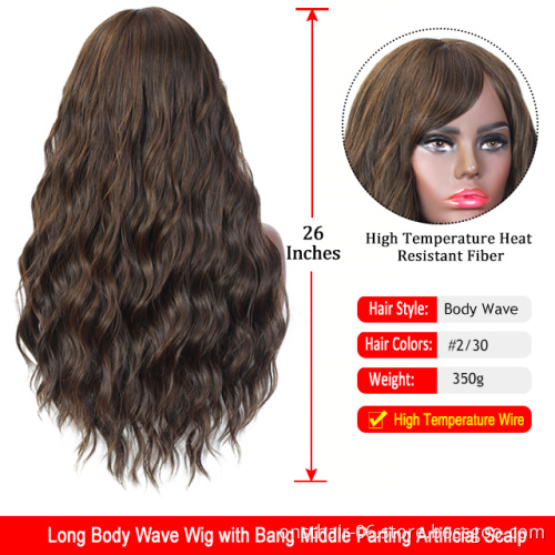 Onst Wholesale Long Body Wave Synthetic Wigs Pineapple Weaves Wig Hairline Heat Resistant Fiber Women Hair Natural Short 130%